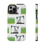 Pumpjack and Money Tough Phone Case (White)