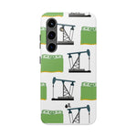 Pumpjack and Money Tough Phone Case (White)