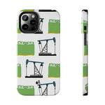 Pumpjack and Money Tough Phone Case (White)