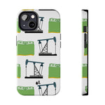 Pumpjack and Money Tough Phone Case (White)