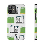 Pumpjack and Money Tough Phone Case (White)