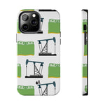 Pumpjack and Money Tough Phone Case (White)