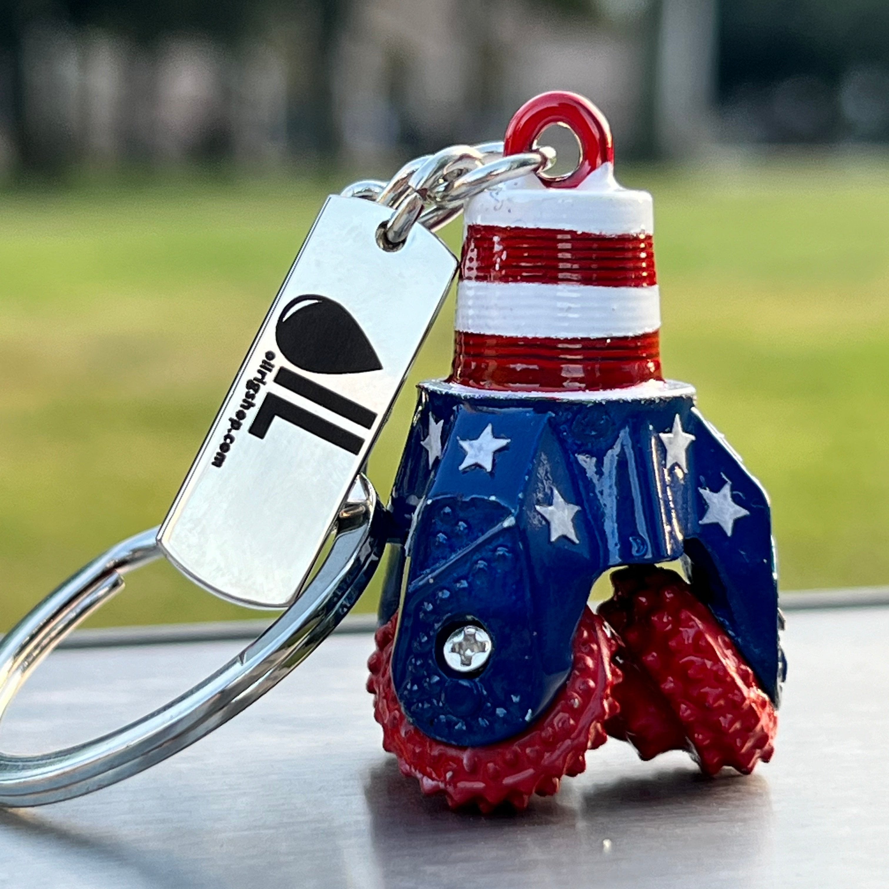 American Oil Tricone Drill Bit Keychain