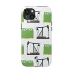 Pumpjack and Money Tough Phone Case (White)