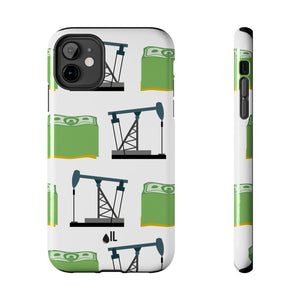 Pumpjack and Money Tough Phone Case (White)