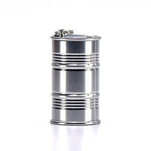 Oil Drum Keychain Silver Color