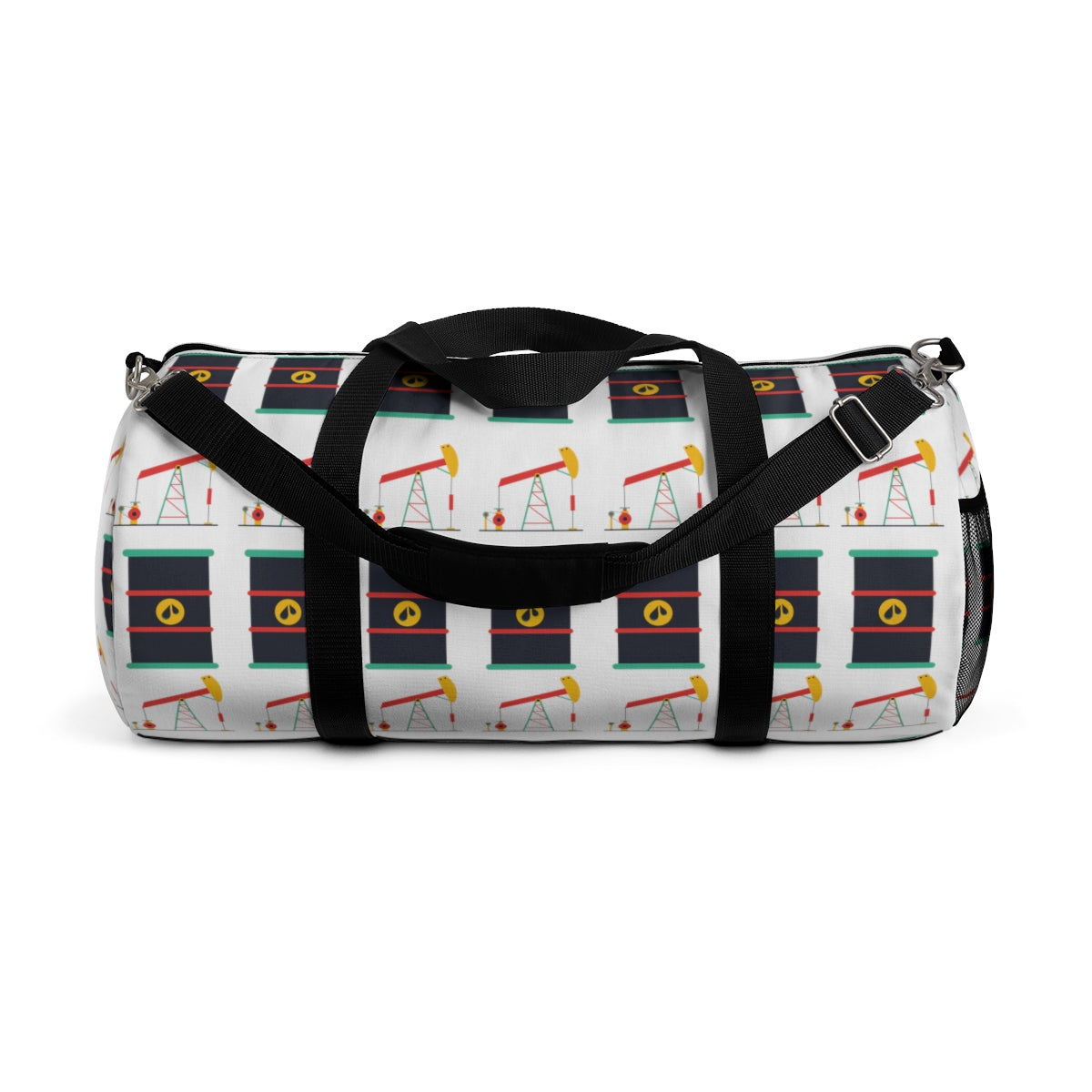 Pumpjack and Oil Drum Oilfield Duffel Bag (White) – Oil Rig Shop